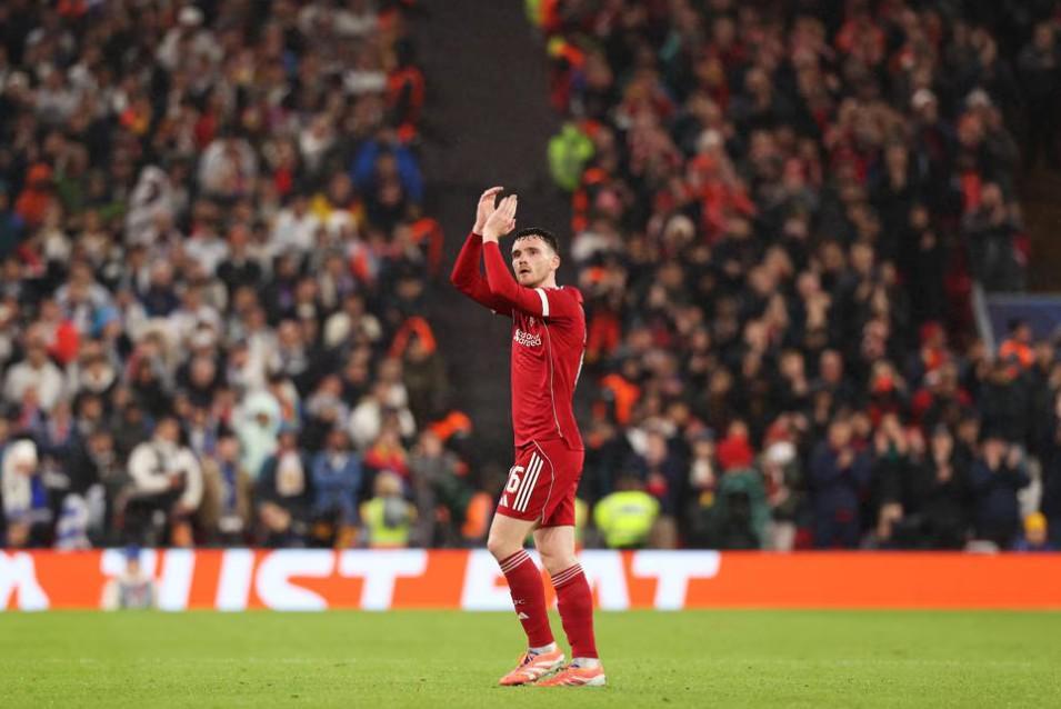 罗伯逊盛赞利物浦关键三分，布拉德利展现非凡天赋