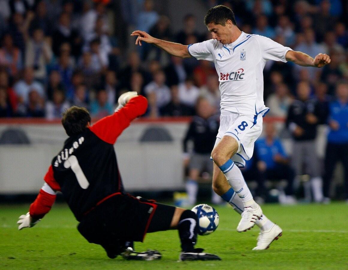 若莱万欧冠再破门，布鲁日将成其第39个欧冠进球对手