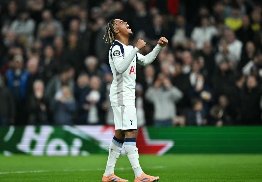 20岁341天！奥多贝尔创热刺欧冠第三年轻进球纪录