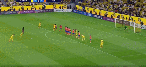 亚冠二级联赛：利雅得胜利1-0领先果阿，加里卜任意球破门