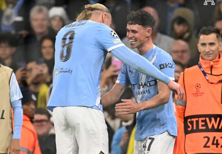 哈兰德福登同场建功 曼城欧冠6战全胜创辉煌战绩