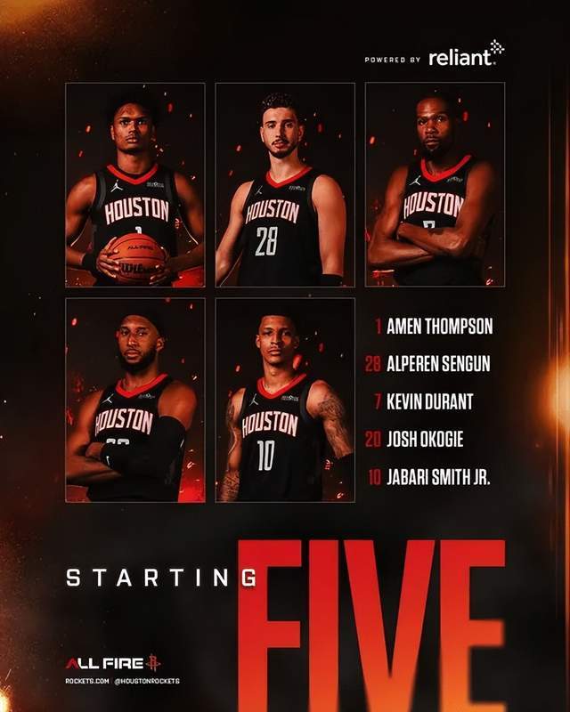 火箭豪取5连胜！阿门28+10+7，申京20+16，杜兰特高效牵制成关键