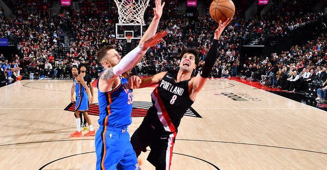 开拓者22分逆转雷霆！里斯三分制胜，阿夫迪亚全面数据惊艳