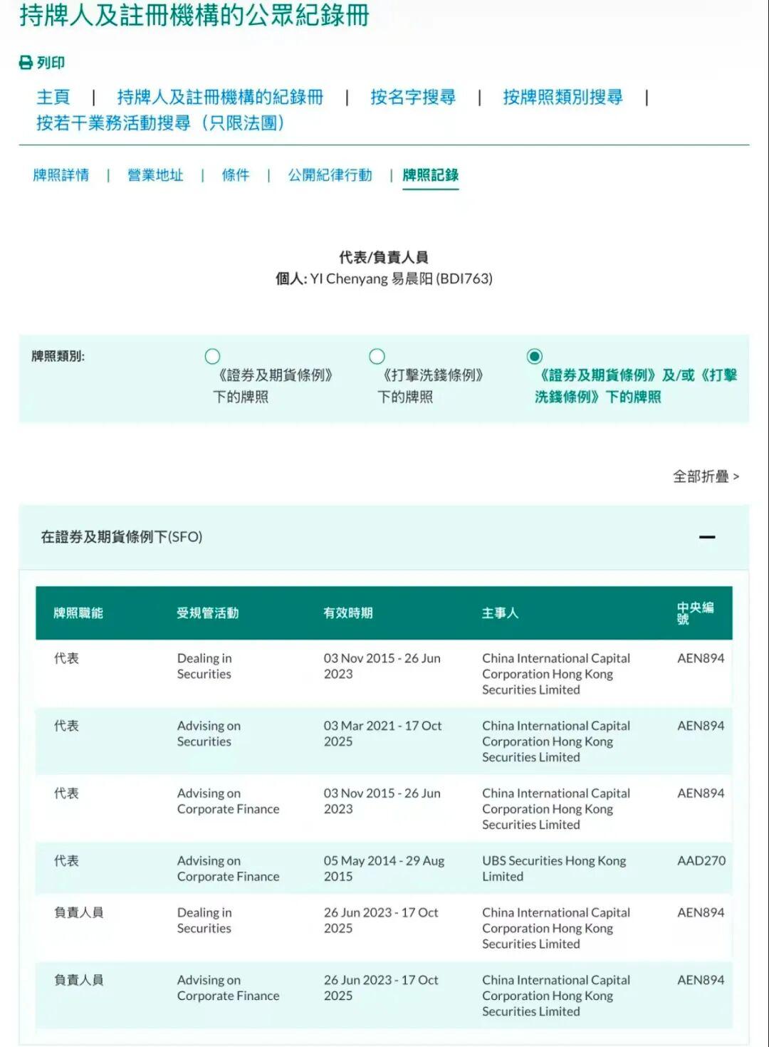 香港金融圈震动：Y主席之子易晨阳从业资格遭取消