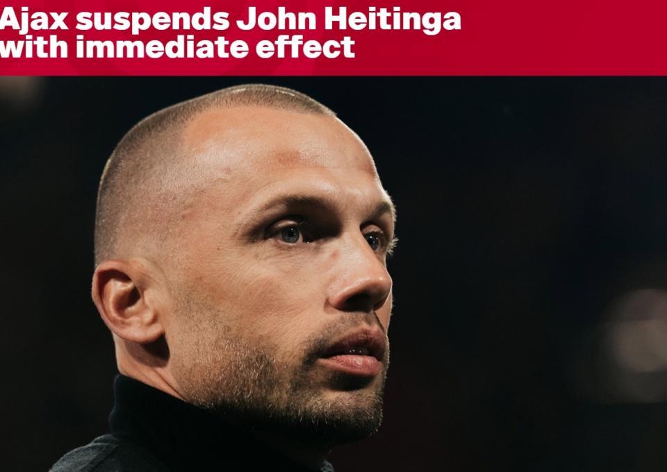 荷甲豪门阿贾克斯官宣解雇主帅海廷加，滕哈格或回归执教