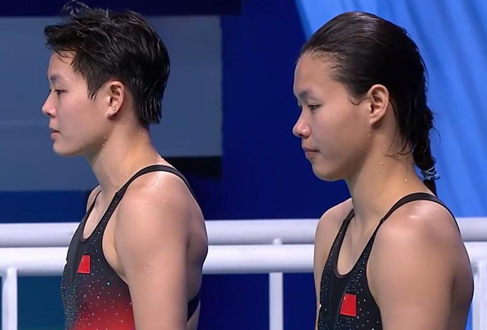 全运会跳水女双3米板：陈艺文/林珊五跳全第一强势夺冠