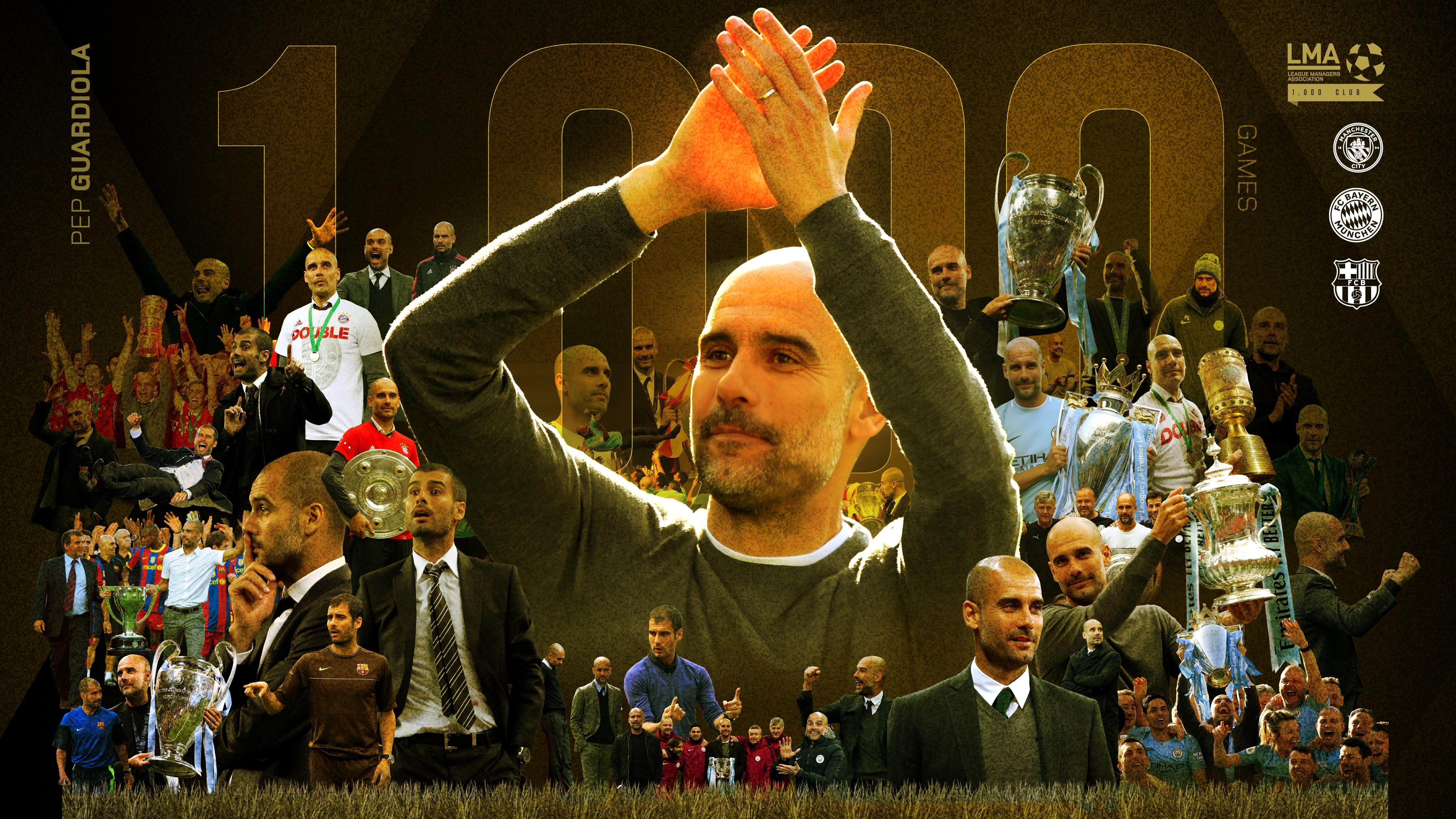 瓜迪奥拉迎执教千场里程碑，入选LMA名人堂千场俱乐部