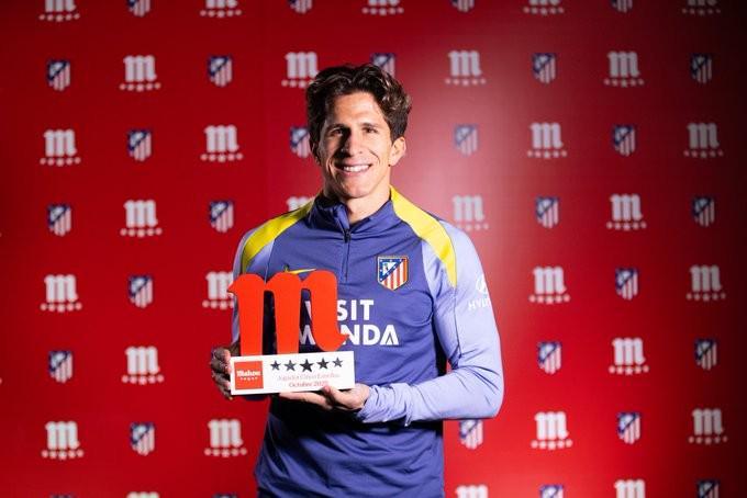 马竞官方宣布：朱利亚诺-西蒙尼荣膺10月队内最佳球员