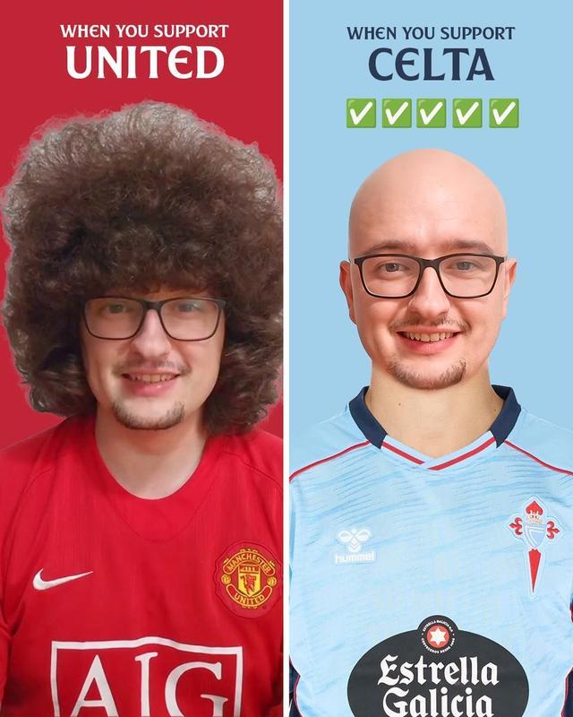 塞尔塔官推玩梗曼联球迷：五连胜达成，剪头哥可以理发了