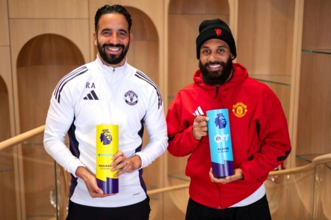 曼联10月英超全胜！阿莫林首获月最佳教练，姆伯莫当选最佳球员