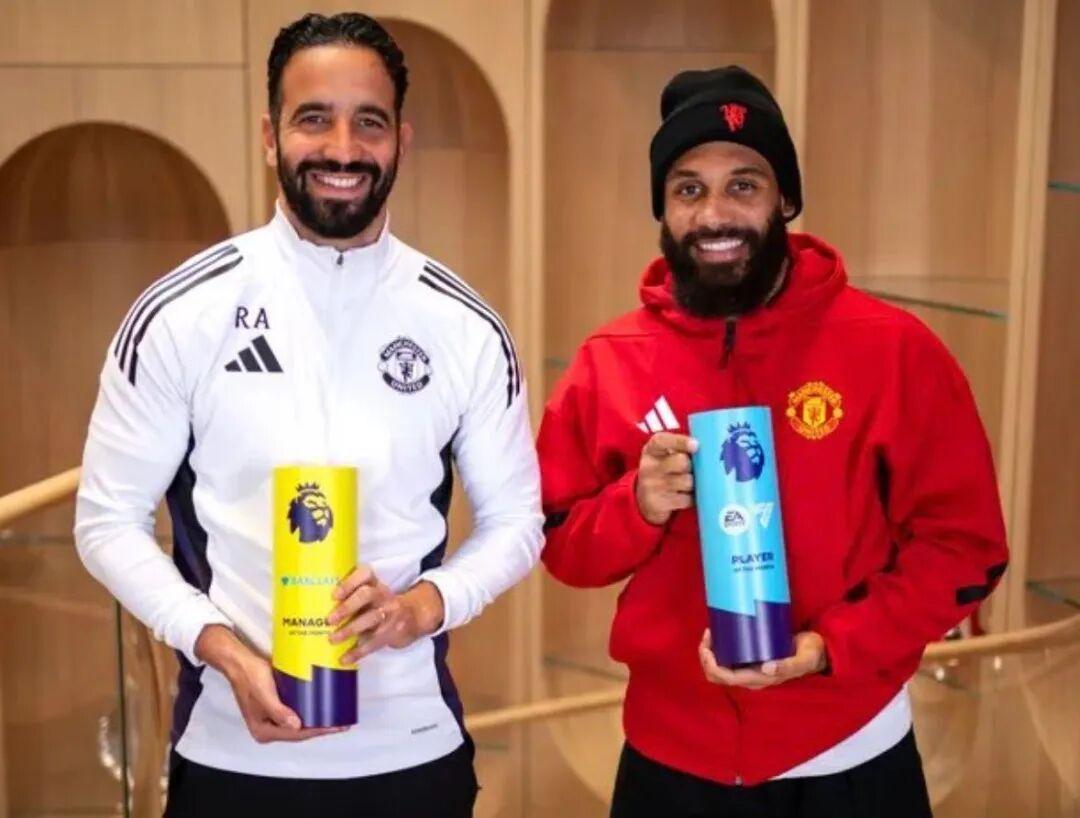 曼联10月双喜临门：阿莫林获最佳教练，姆伯莫荣膺最佳球员