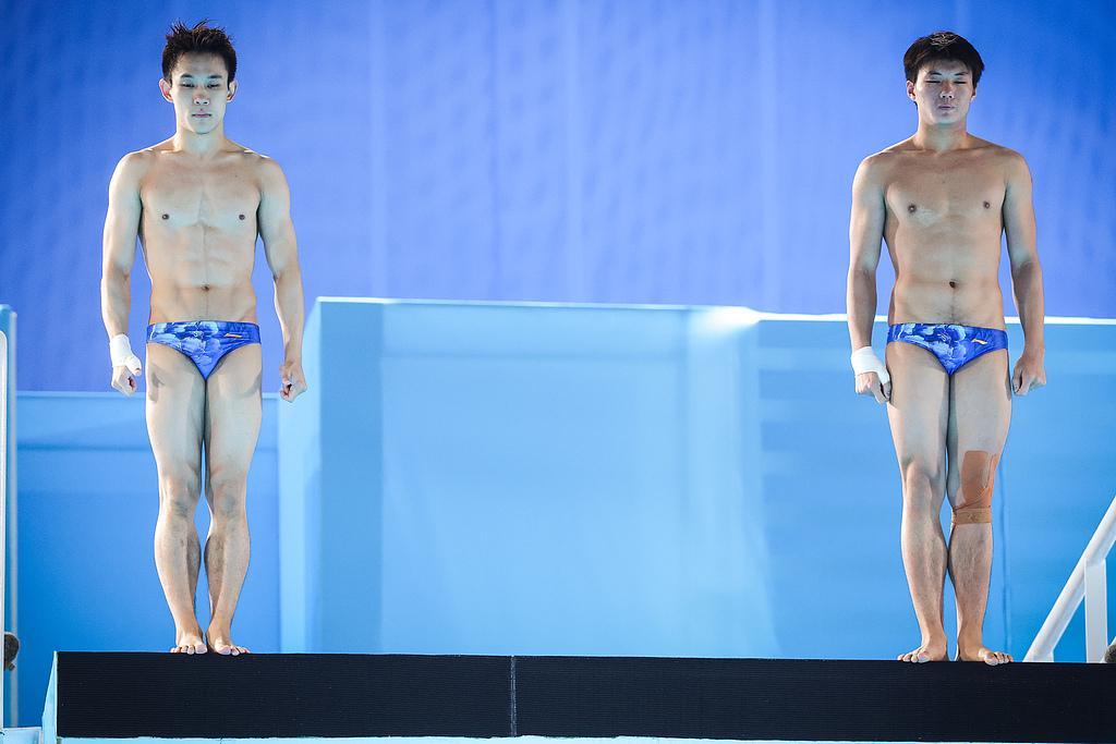 全运会男子双人10米跳台：陕西组合白钰鸣/杨昊强势夺冠