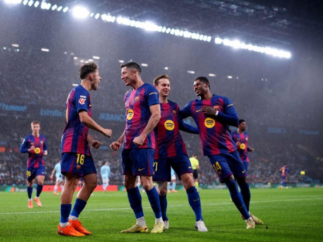 37岁莱万创80年神迹！巴萨4-2两连胜紧追皇马，防守隐患浮现