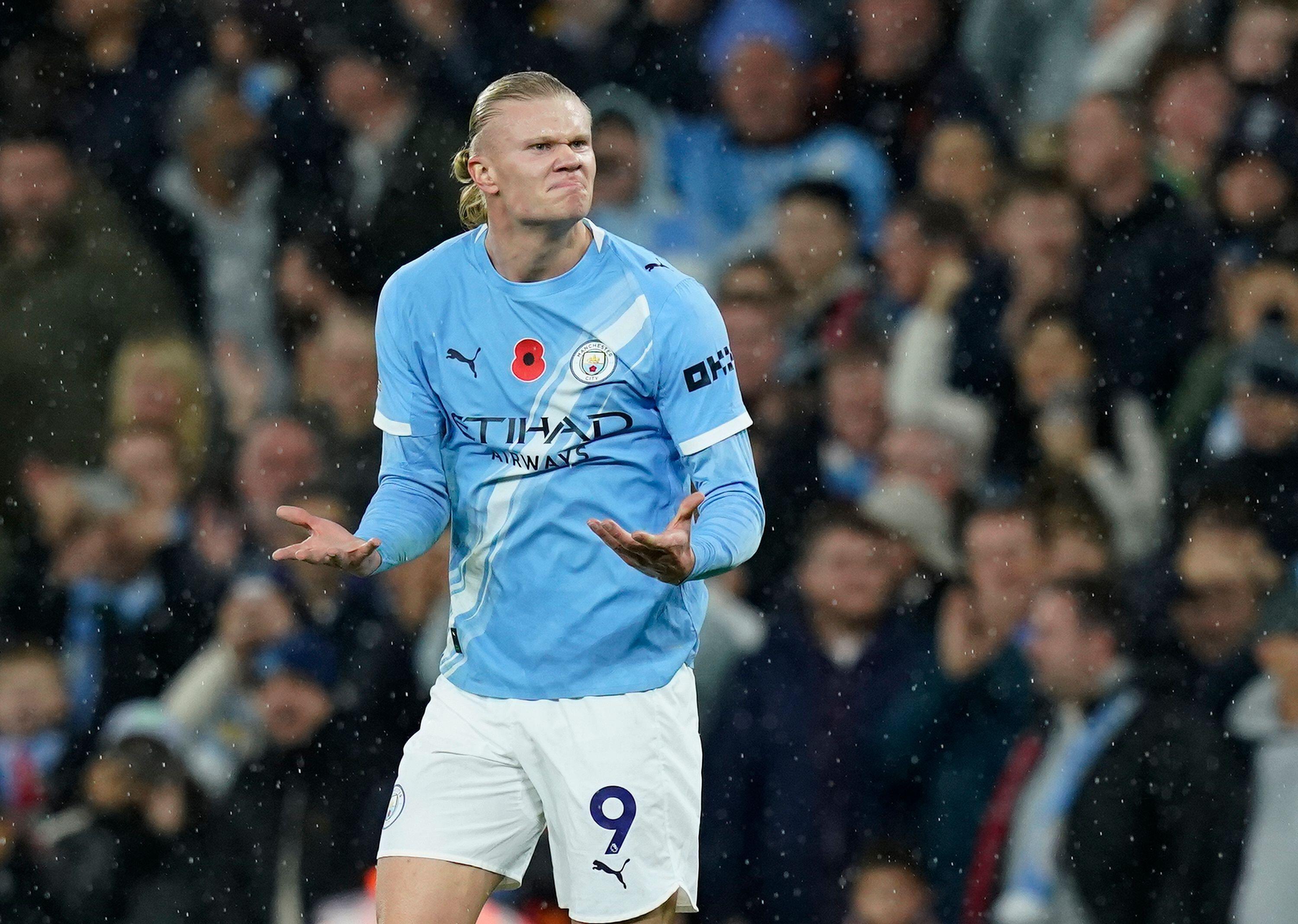 哈兰德联赛对阵英超Big6数据：曼联8球居首，利物浦2球垫底