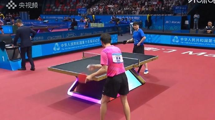 全运会乒乓球男单：樊振东4-0横扫周雨 强势晋级16强