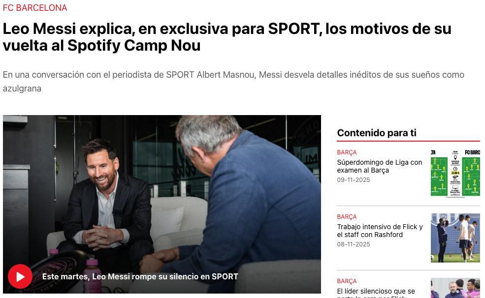 梅西专访明日发布：独家揭秘重返诺坎普的深层原因