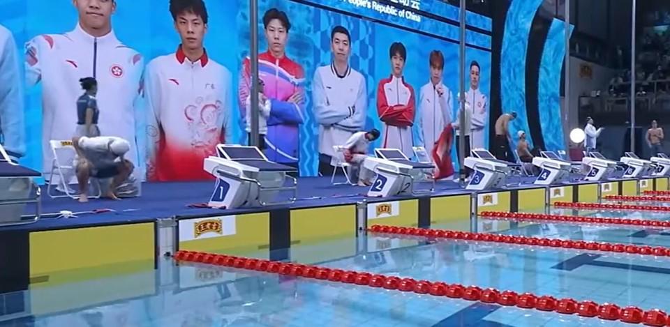 全运会男子100米蛙泳半决赛：覃海洋59秒20强势晋级决赛