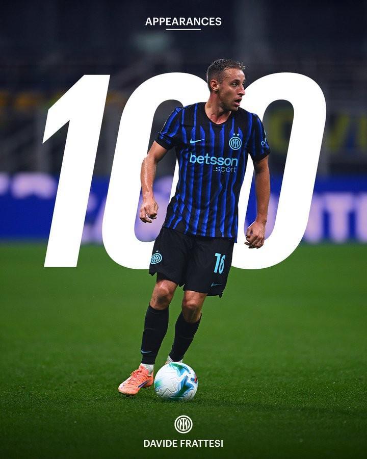 弗拉泰西里程碑达成：国米第100场比赛完美收官