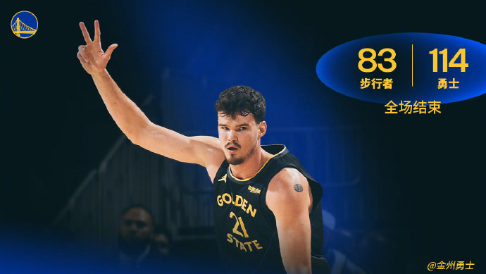 无库里勇士大胜步行者31分：罚球优势+6人得分上双，库明加低迷