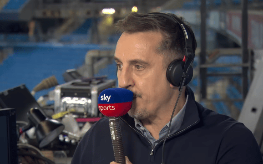 内维尔预测：曼城成阿森纳争冠最大威胁，利物浦仍有转机