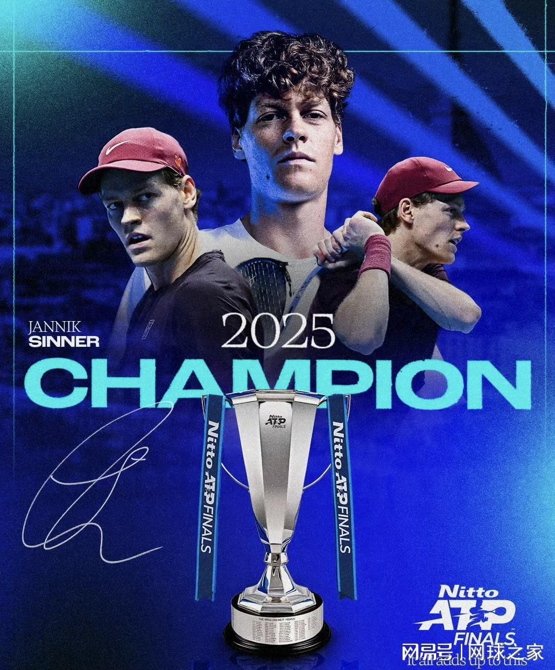 辛纳卫冕ATP年终总决赛冠军 创40年网坛新纪录