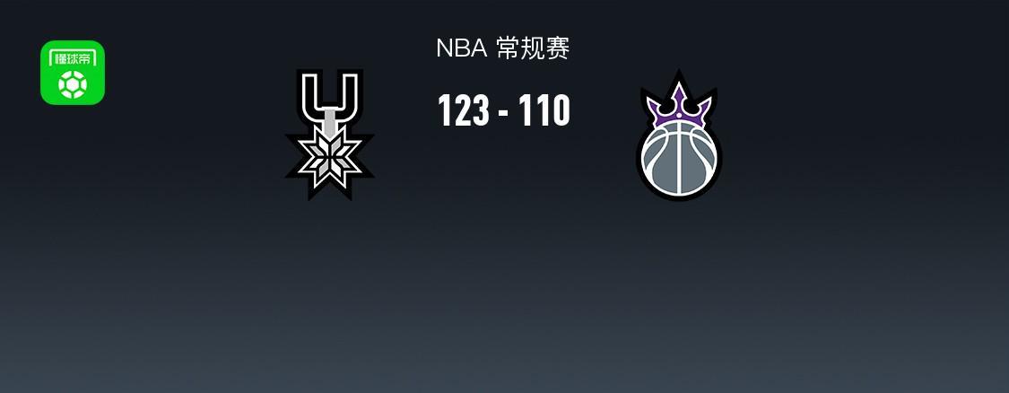 NBA常规赛：马刺123-110力克国王 福克斯28+11助全场闪耀