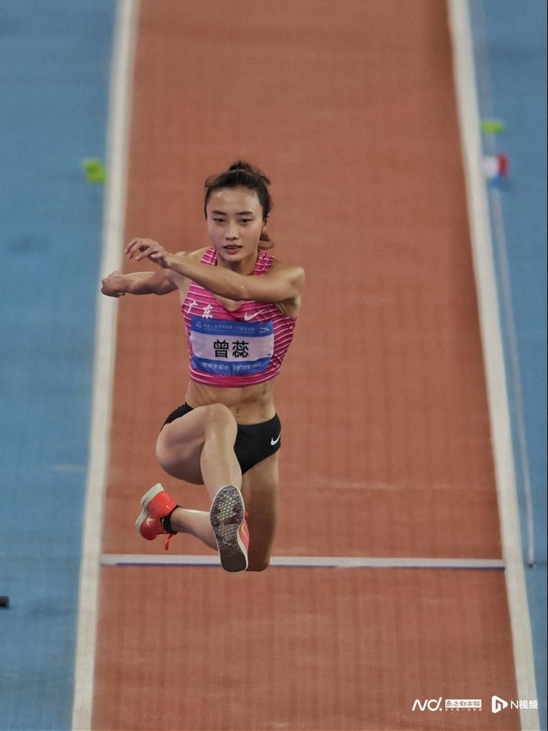 广东女子三级跳远“集团军”再显实力，曾蕊摘铜泪洒领奖台