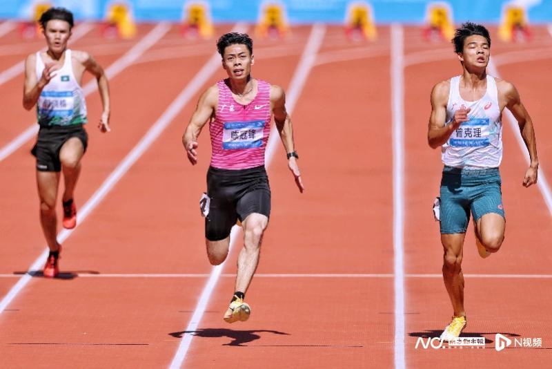 十五运会男子百米预赛：邓智舰陈佳鹏出局，广东双星陈冠锋严海滨晋级