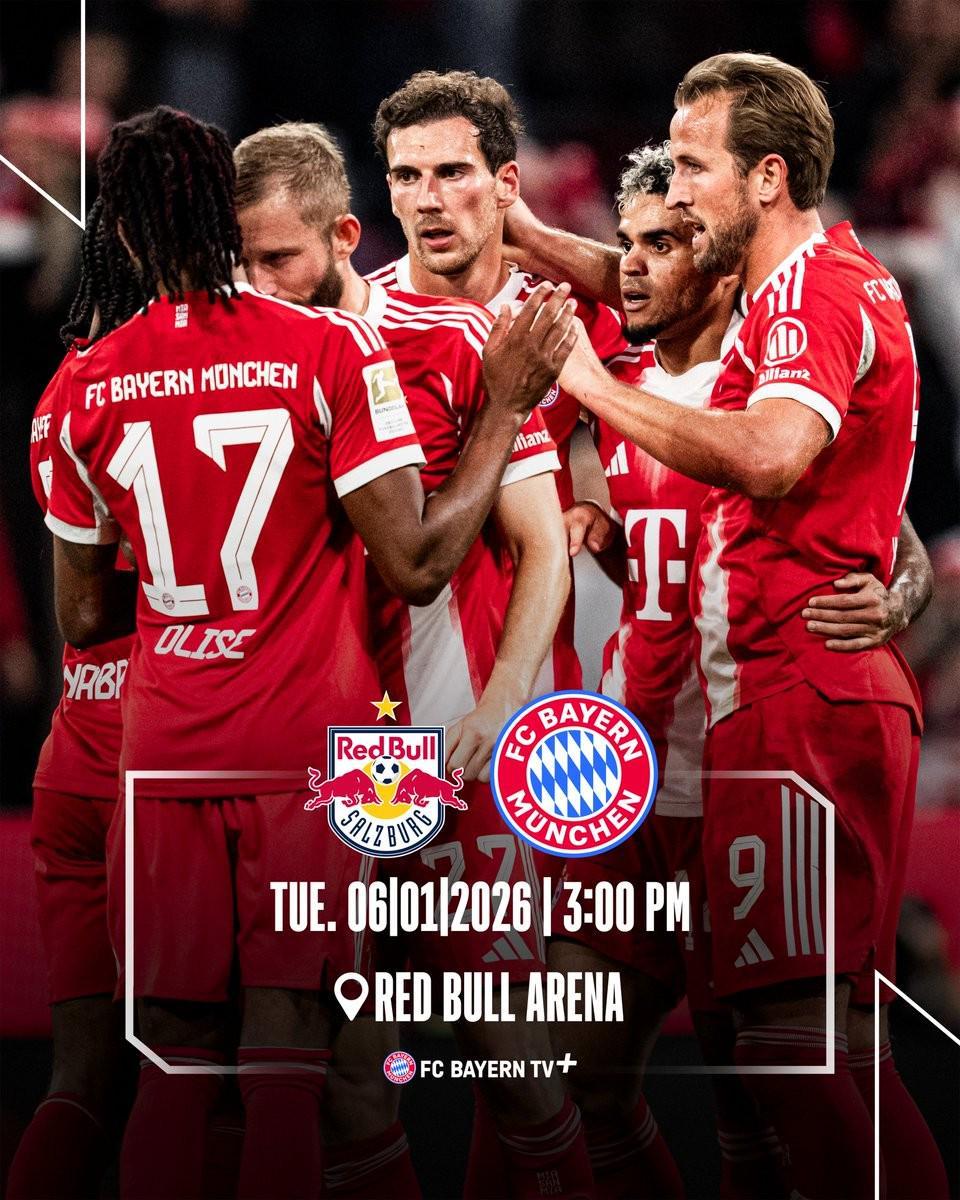 拜仁1月6日客战萨尔茨堡红牛 友谊赛备战德甲下半程