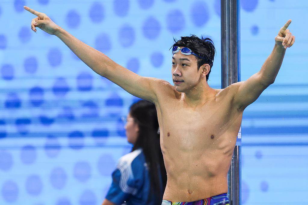 全运会男子800米自由泳：张展硕破全国青年纪录勇夺第三金
