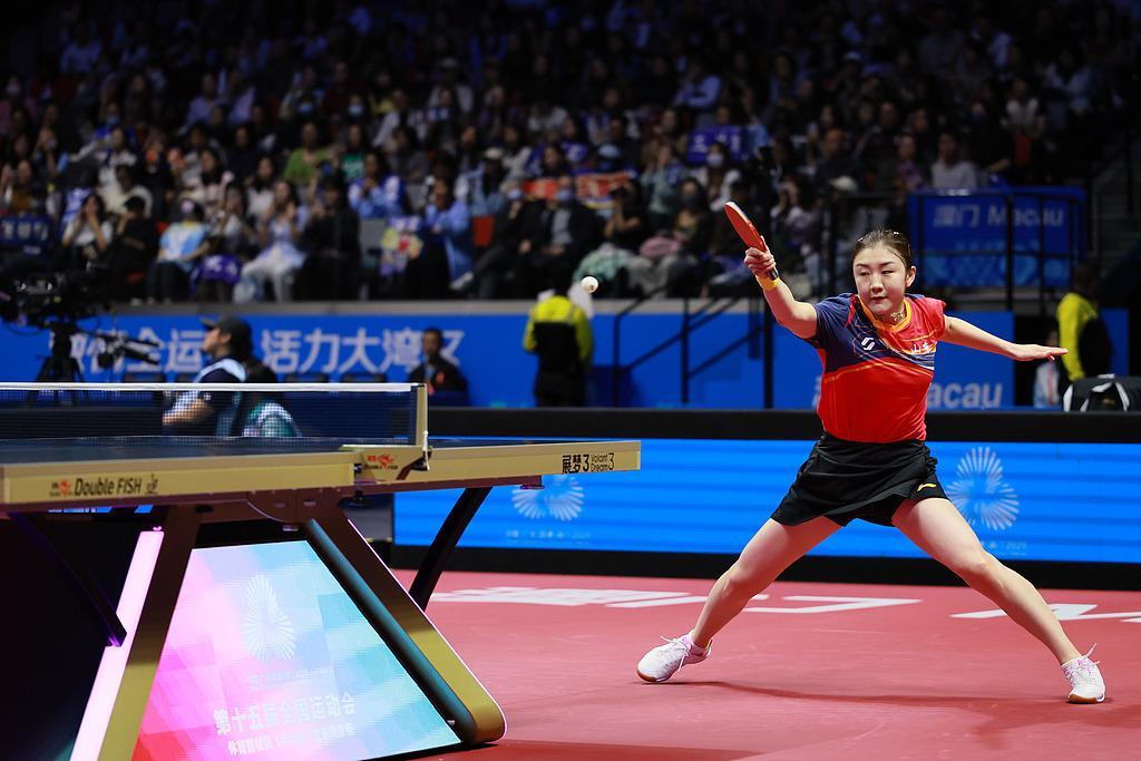 全运会女单1/4决赛：陈梦4-2逆转蒯曼 强势晋级四强