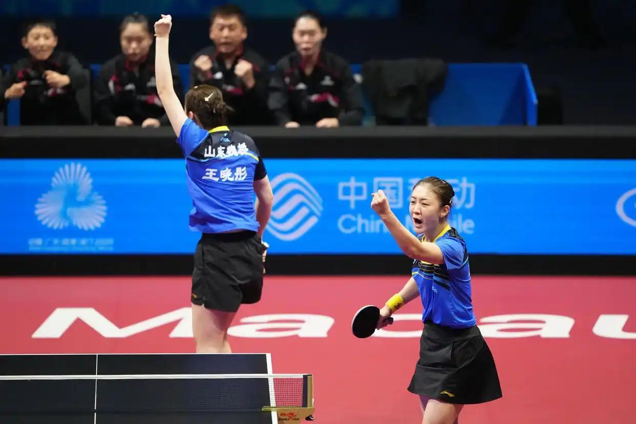 陈梦双打精彩瞬间