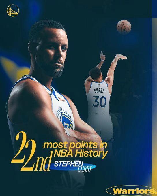 库里总得分超卡特升至NBA历史第22位 现役球员中位列第5