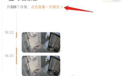 一天录像概览入口