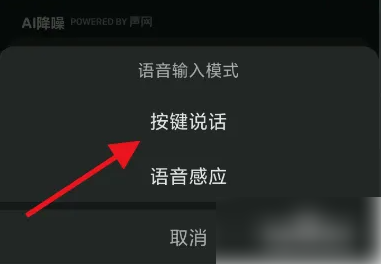 按键说话选项