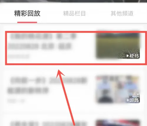 电视回放界面