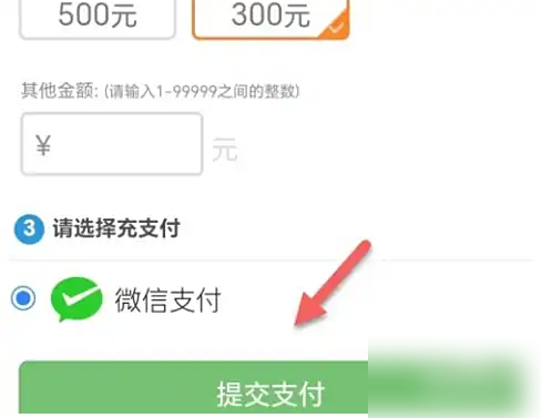 旷远e家APP选择充值金额